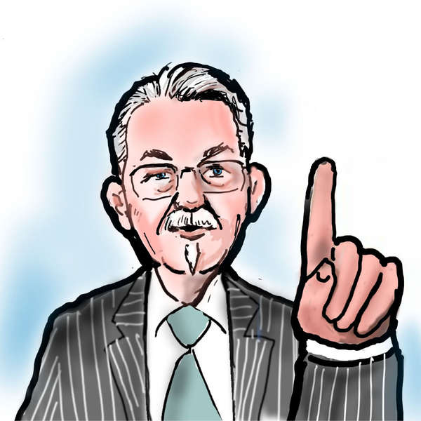 Cartoon-Illustration von Enno Vogel von Jörg Knör gezeichnet.